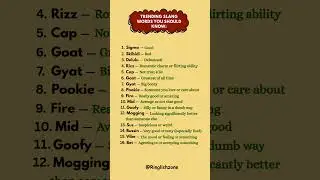 Trending Slang Words You Should Know in English