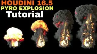 [PROMO] Houdini - Pyro Explosion Shader Tutorial 2018 | Houdini 16.5 pyro explosion tutorial 2018