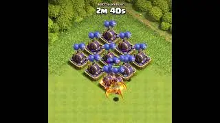 Super Dragon Vs 9&times; Air Bombs Formation 😱 | Clash Of Clans