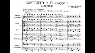 Violin Concerto in F major RV 293 'Autumn' (Sheet Music Score)