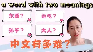 中文有多难|读轻声词义发生变化|东西dōng xī|大人dà rén|老子lǎo zǐ|孙子sūn zǐ|基础语法|Learn Mandarin Chinese|Chinese Grammar