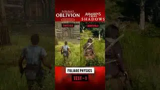 The Elder Scrolls OBLIVION Remastered vs Ac Shadows - Foliage Physics (Test -1)