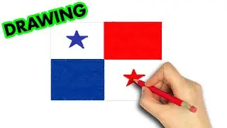 how to draw Panama flag | Art Therapy