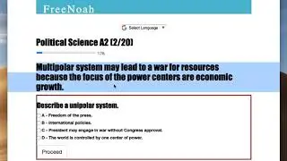 Political Science A2 (1/20) Multipolar system