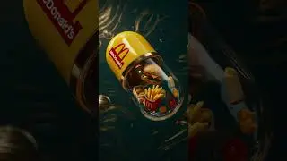 McDonald&rsquo;s Futuristic Capsule 🍔🍟 | Surreal Food Aesthetic #Shorts #McDonalds #foodart  #cinematic