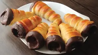 Chocolate Filled Bread Cones Recipe By Chef Hafsa | Hafsas Kitchen