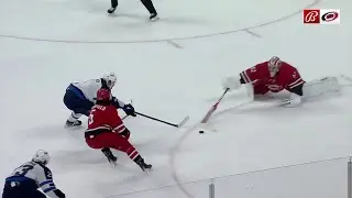 Pyotr Kochetkov's bad poke check leads to Jets game winner vs Hurricanes (2 mar 2024)