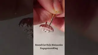 Exclusive Ring Collections | Round Cut Moissanite Cluster Engagement Ring | Diamond Ring Collections
