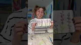 Урок рисования акварелью: фиолетовые весенние цветы