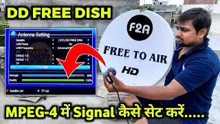 No Signal in DD FREE DISH | mpeg4 set top box signal setting | free dish signal setting