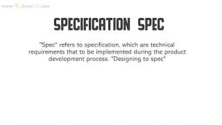 Specification Spec