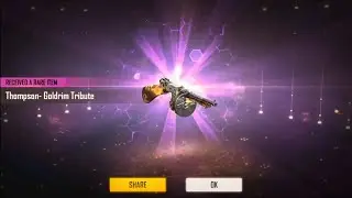 Up Coming Goldrim Tribute Thompson| Garena Free Fire | Toto gaming ff