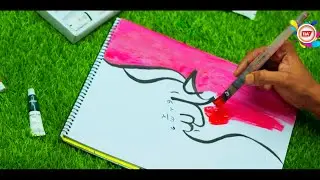 Easy Watercolor Backgrounds and calligraphy / Card making (Step by Step) |