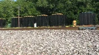 WB NSRR Merchandise Train Moves Thru Birmingham Jct Birmingham MO.wmv
