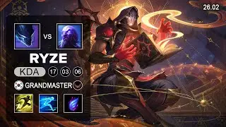 Ryze vs Nocturne Mid - KR Challenger - Patch  26.02 Season 16