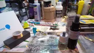 Friday Flapdoodles! #gelpress #mixedmedia #goldenpaints #pmartiststudio #stencils #makers