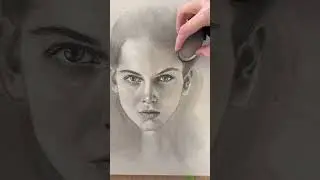 Making progress on this charcoal, pastel and graphite portrait.