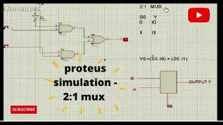 proteus simulation of 2:1 mux