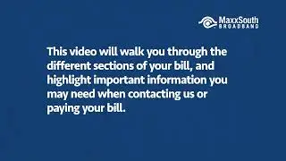 How to Read your MaxxSouth Broadband Bill