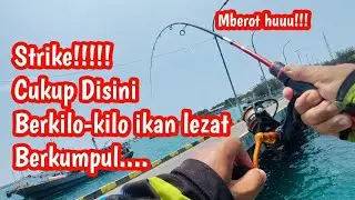 STRIKE ‼️ CUKUP DIPINGGIR DAPAT KILOAN IKAN LEZAT II MANCING DI PULAU GILI KETAPANG