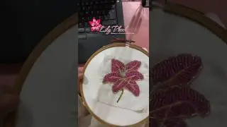 Let's Embroider Lily Phool🌺/ Handmade gift/ #youtube #ytshorts #yt #shorts #trending #handmade