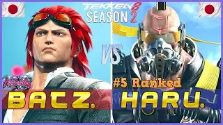 Tekken 8 ▰ BATZ (Hwoarang) Vs HARU (#5 Ranked Jack8) ▰ T8 High Level Gameplay