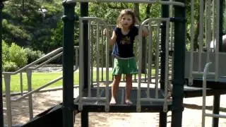 Little Kid Falls Off Monkey Bars and Flips