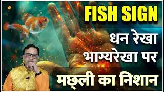 धन रेखा भाग्यरेखा पर FISH SIGN / Bhagy Rekha Par FISH Sign