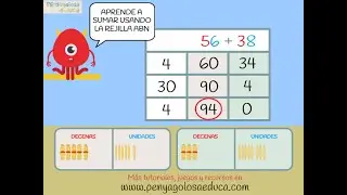 Tutorial ABN -   Sumas con rejilla (n&uacute;meros de 2 cifras)