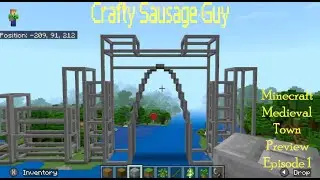 Preview of a Minecraft Medieval Town Build