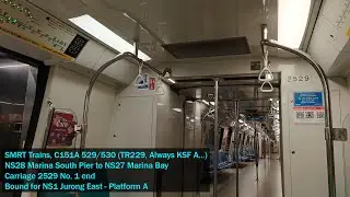 [Always KSF A...] SMRT Trains - Joyride on KSF C151A 529/530 from NS28 Marina South Pier → NS27 MRB