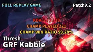 GRF Kabbie SUP Thresh VS Pyke Replay S9 / 서포터 쓰레쉬 VS 파이크 관전 시즌9 - 2/1/18 Patch 9.20 KR