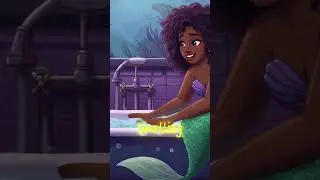 The little mermaid bath Time learning song | Underwater Learning Cartoon | A Mermaid's Bath Song