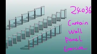 24036 - Angled Curtain Wall Panel Exercise (Parametric using Reporting Parameter)