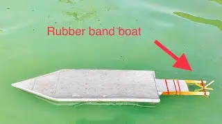 I made rubber power boat at home || free energy 💯 real
