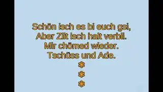 Ziit isch do, 's isch wieder Ziit zum Heizuezgo.