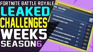 Fortnite CHALLENGES WEEK 5 Season 6 LEAKED, Jump Through Flaming Hoops Battle Pass Challenges