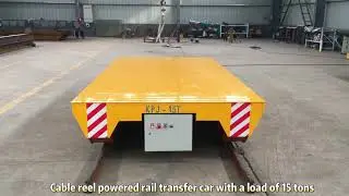 Cable reel powered rail transfer car with a load of 15 tons