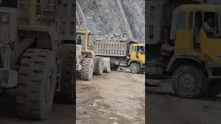 Hino Dump Truck Heavy Rock Transport from Mountains | Stone Crushing Plant Operation #shorts