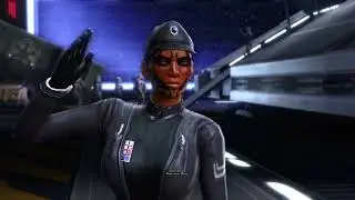 Darth Nox chats with major Anri before Manaan landing