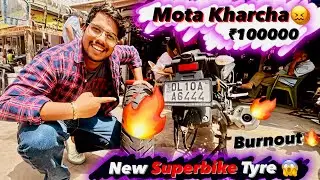 Mota Kharcha 😱🔥 || Burn Out Lag gayi 😍 || Superbike tyre in R15v3 😱