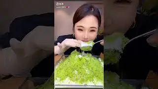 💚CRISPY GREEN TEA 🍵 POWDER ICE EATING 💚ASMR CRUNCHY SNOWFLAKE POWDER 🍚