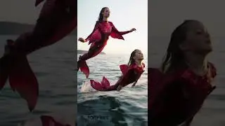 Mermaid mother and daughter flying #mermaid #magic #daughter #babygirl #agt #trendingshorts #shorts