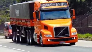 VOLVO NH E FH PRETO NO SIDER TR GARCIA DESFILANDO A RIO X MAG&Eacute;!