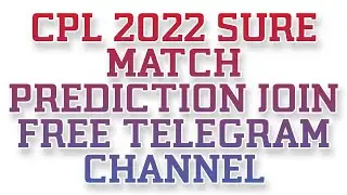 CPL 2022 FREE MATCH PREDICTION JOIN TELEGRAM LINK IN DESCRIPTION 👇
