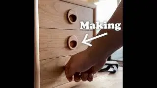 Making pretty wooden drawer pulls #shorts