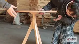 Modern Tripod Wooden Round Bar Coffee Table Installation Guide | Easy Assembly in Minutes