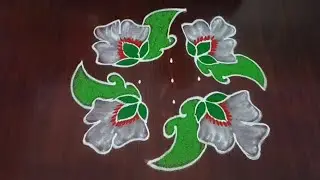 Latest rangoli design 🌹5*1 dots sankranti muggulu 🌹festival rangoli 🌹