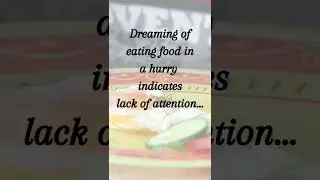 Dream about food & its meaning | #shorts #ytshorts