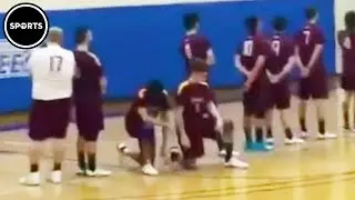 Volleyball Players Kneel During National Anthem